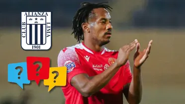 André Carrillo aplaudiendo y vistiendo la camiseta del Al-Qadisiyah de Arabia