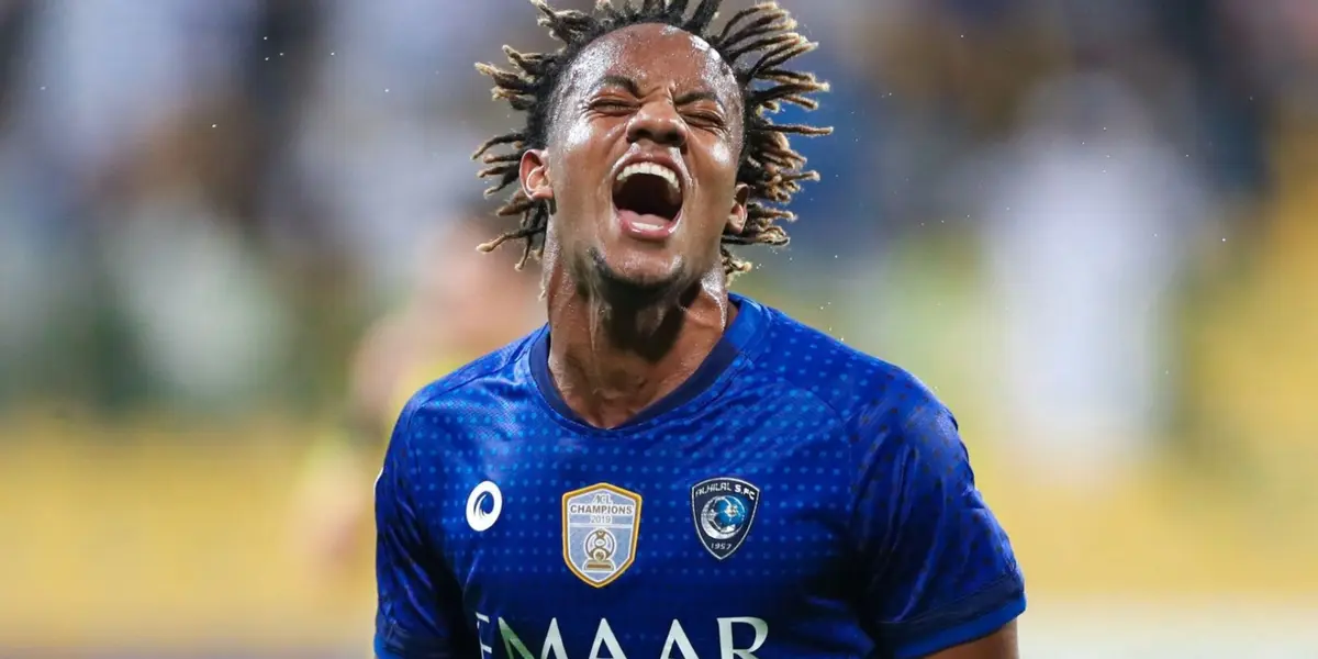 André Carrillo con la camiseta del Al Hilal de Arabia Saudita. (Foto: Andina)