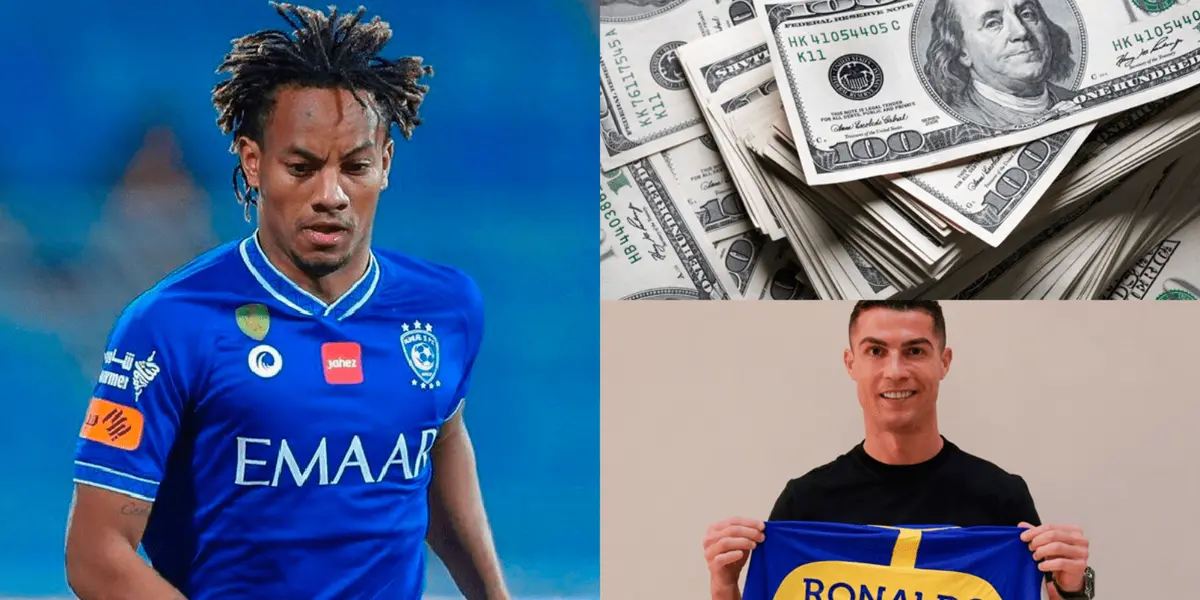 André Carrillo es el mejor pagado en Arabia Saudita y no está ni cerca de Cristiano Ronaldo