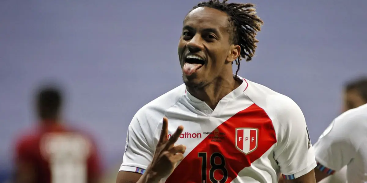 André Carrillo jugando para la Selección de Perú. FOTO: Infobae