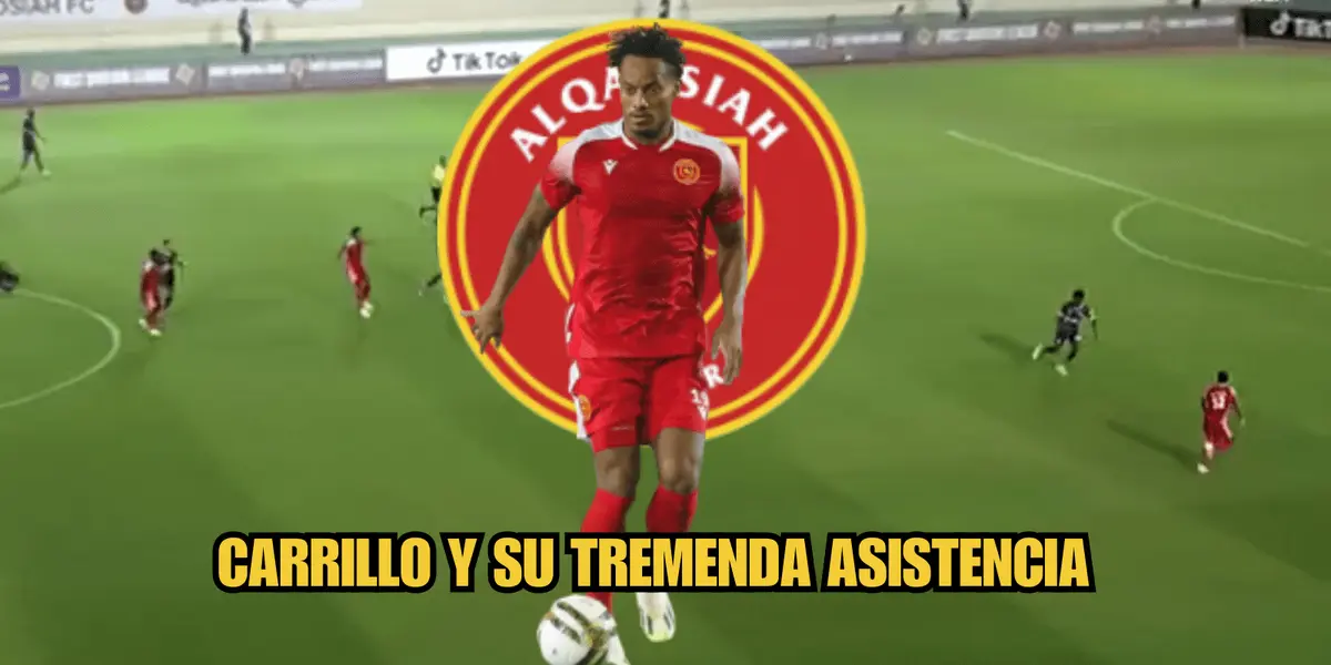 André Carrillo logró dar su primera asistencia en el cuadro del Al Qadisiya