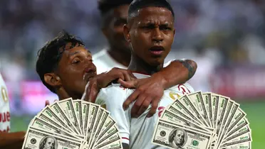 Andy Polo celebrando con sus compañeros