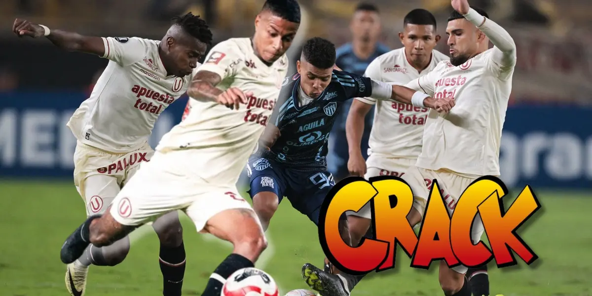 Andy Polo en el duelo de hoy y detrás los demás jugadores peleando una acción dividida