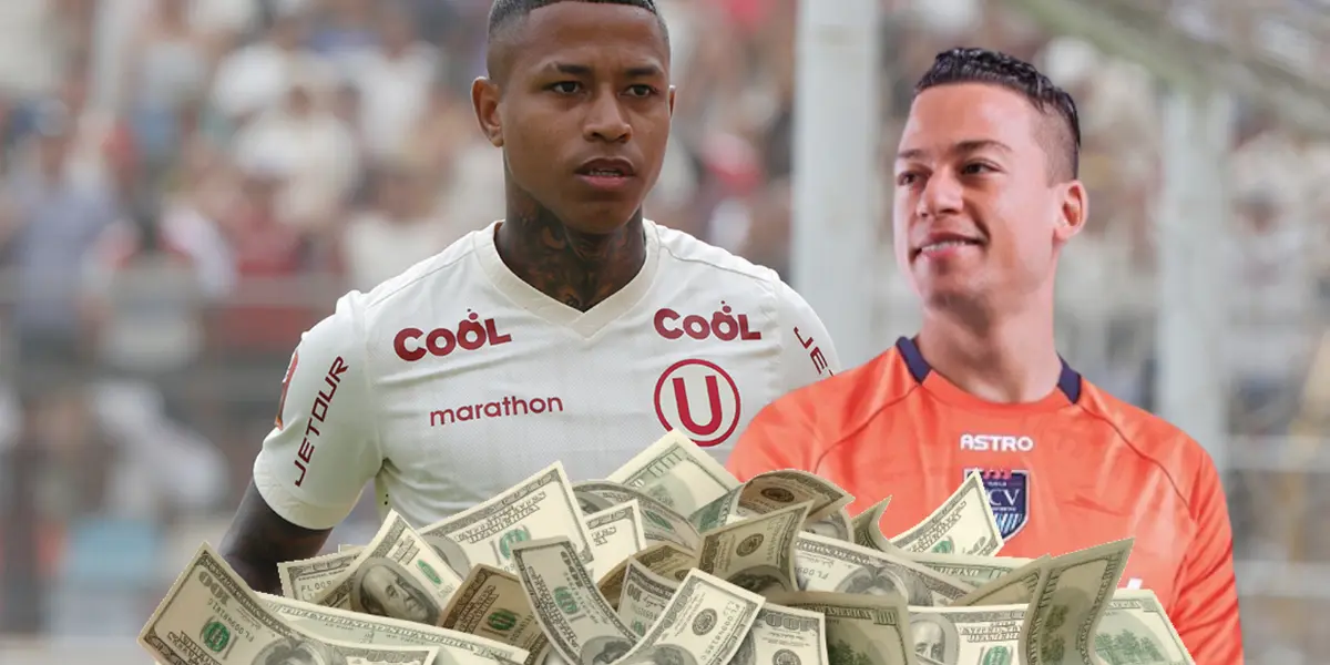 Andy Polo mirando a Cristian Benavente