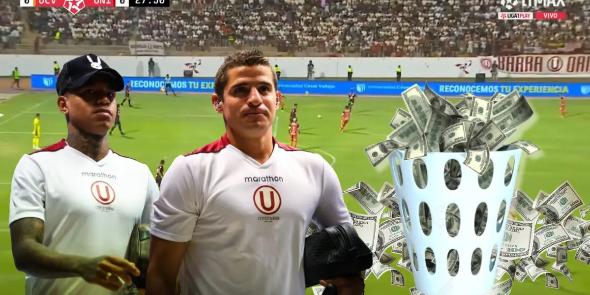 Andy Polo y Aldo Corzo en la previa del encuentro entre UCV y Universitario de Deportes