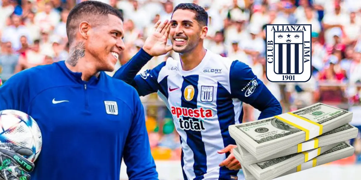 Ángelo Campos, al lado Pablo Sabbag. Ambos con los colores de Alianza Lima. FOTO: Ovación