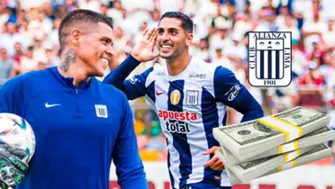 Ángelo Campos, al lado Pablo Sabbag. Ambos con los colores de Alianza Lima. FOTO: Ovación