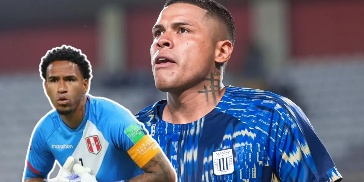 Ángelo Campos calentando y Pedro Gallese en Perú (Foto: Alianza Lima)