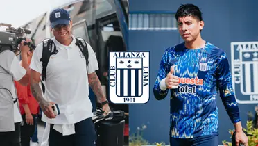Ángelo Campos y Franco Saravia sonriendo (Foto: Alianza Lima)