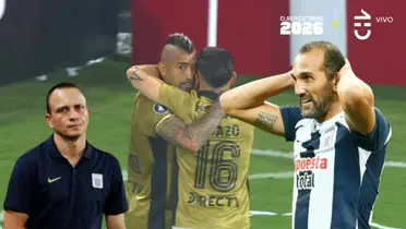 Arturo Vidal celebrando su gol, Barcos y Restrepo molestos (Foto: Captura)