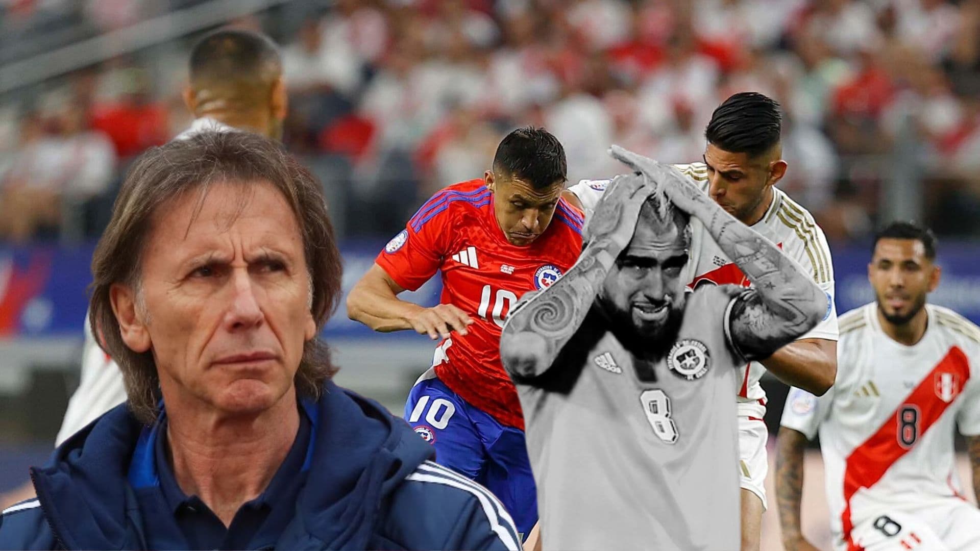 Arturo Vidal - Ricardo Gareca (Foto: Conmebol)