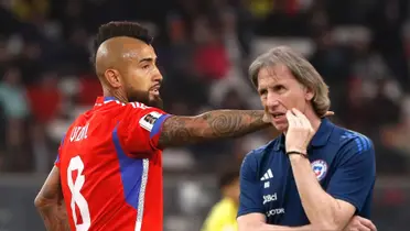 Arturo Vidal - Ricardo Gareca (Foto: La Roja)
