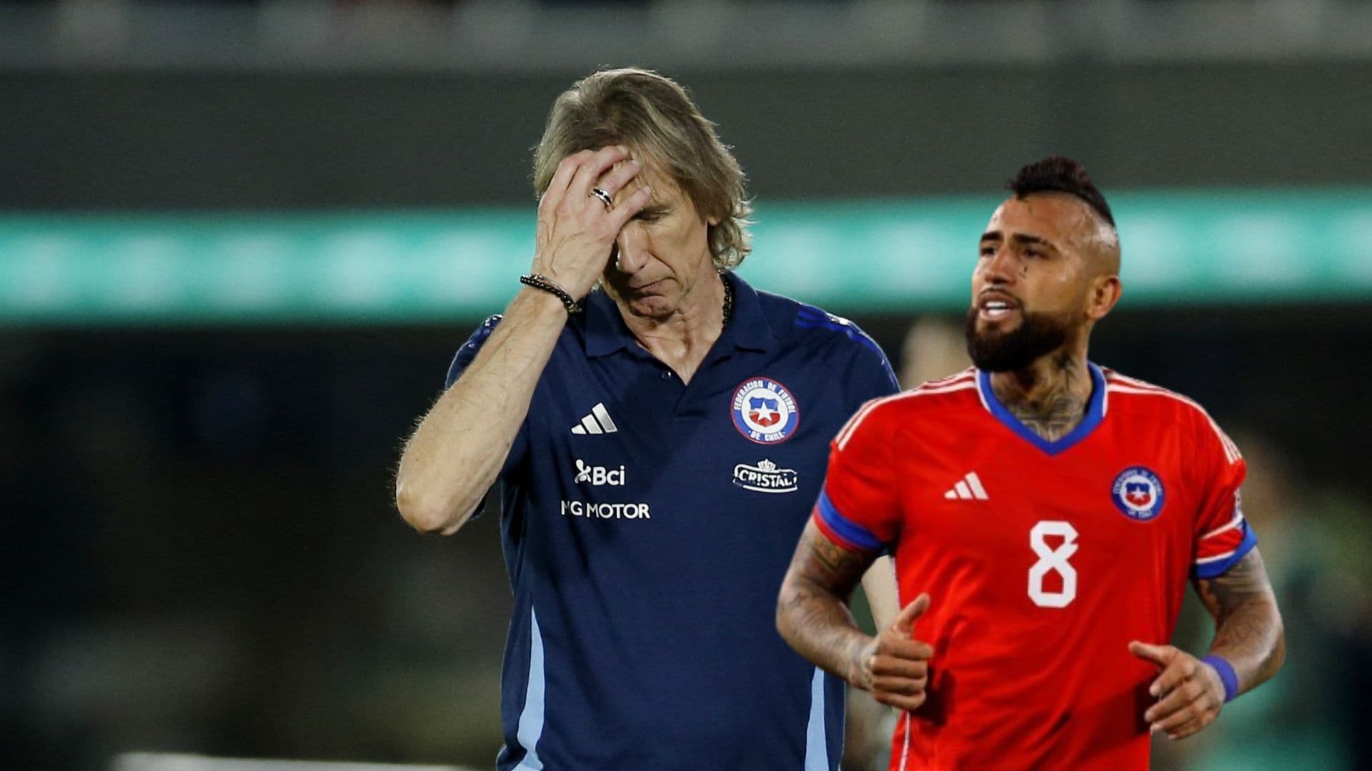 Arturo Vidal - Ricardo Gareca (Foto: X de La Roja)