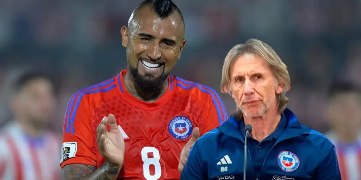 Arturo Vidal - Ricardo Gareca (Foto: X de La Roja)