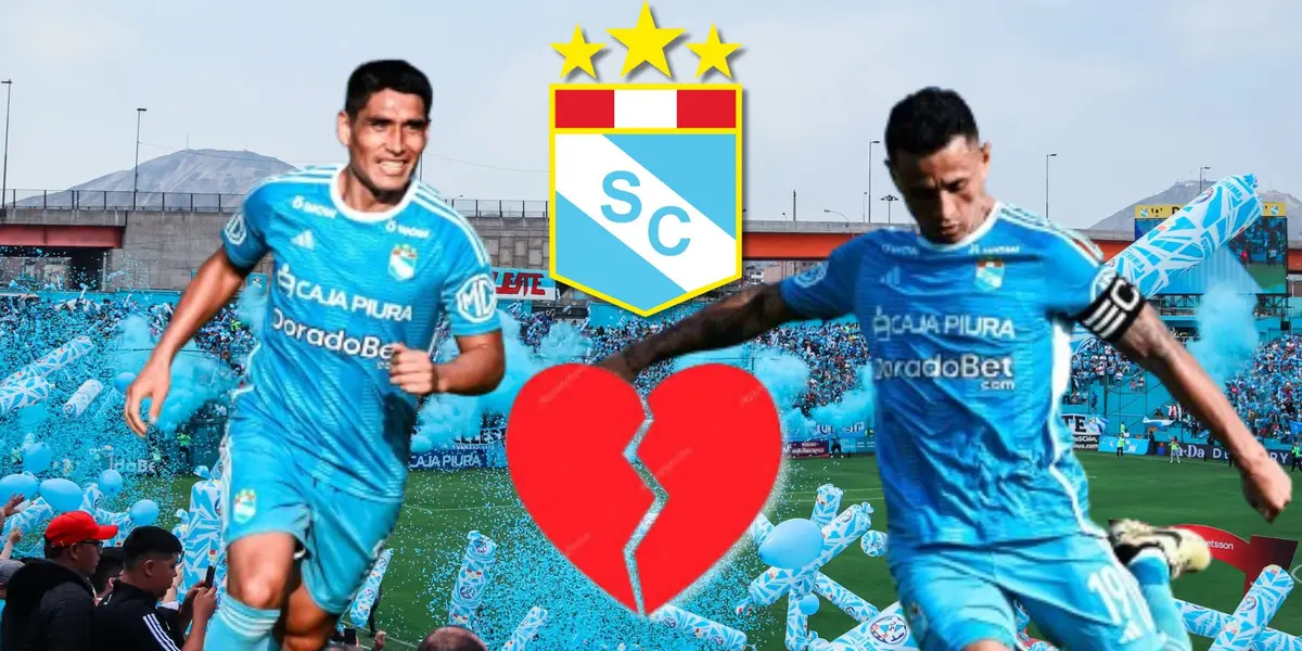 Ávila y Yotún vistiendo la camiseta de Sporting Cristal en el Estadio Alberto Gallardo