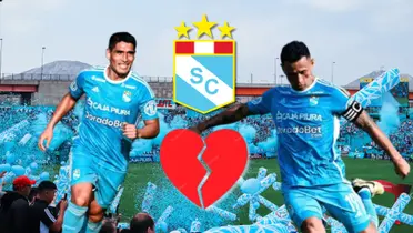 Ávila y Yotún vistiendo la camiseta de Sporting Cristal en el Estadio Alberto Gallardo