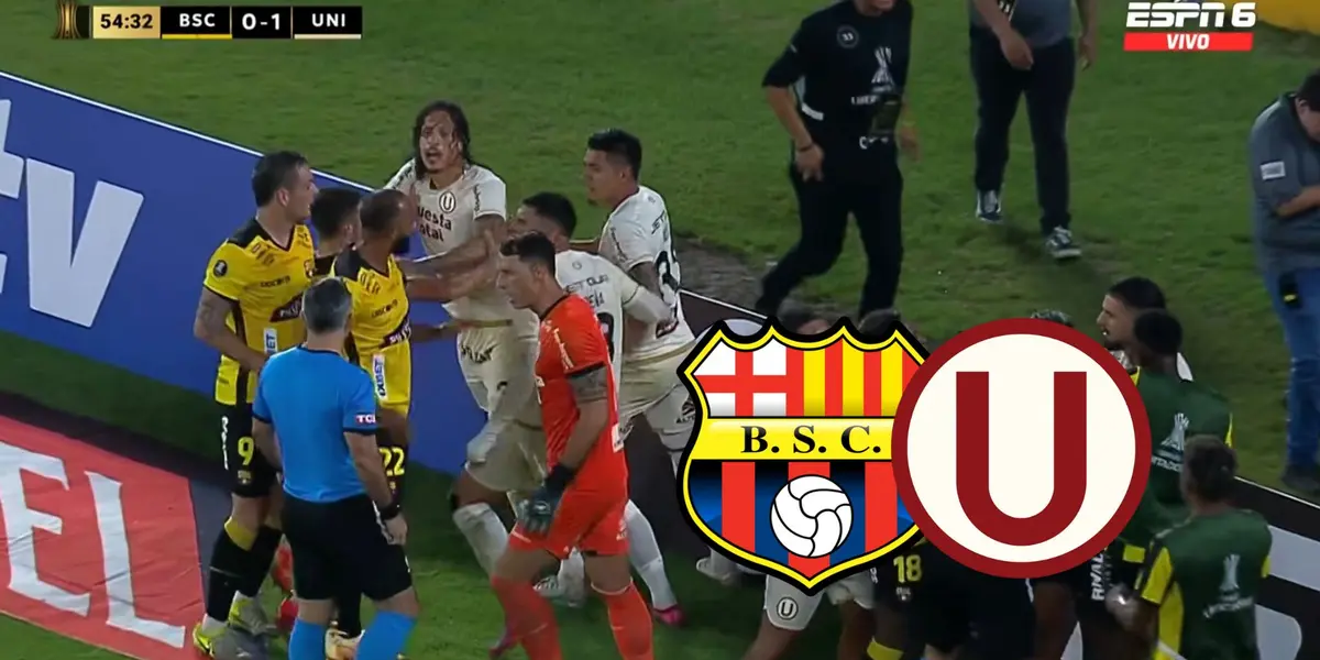 Barcelona SC - Universitario de Deportes (Foto: Captura X)