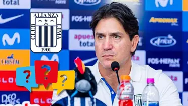 Bruno Marioni en conferencia de prensa en las instalaciones del Club Alianza Lima