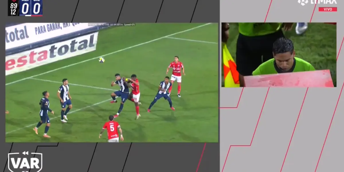 Bruno Pérez analizando la jugada de Carlos Zambrano (Foto: Captura L1 Max).