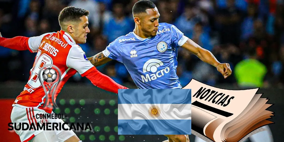 Bryan Reyna disputando una jugada el día de hoy en el Belgrano vs Inter