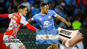 Bryan Reyna disputando una jugada el día de hoy en el Belgrano vs Inter