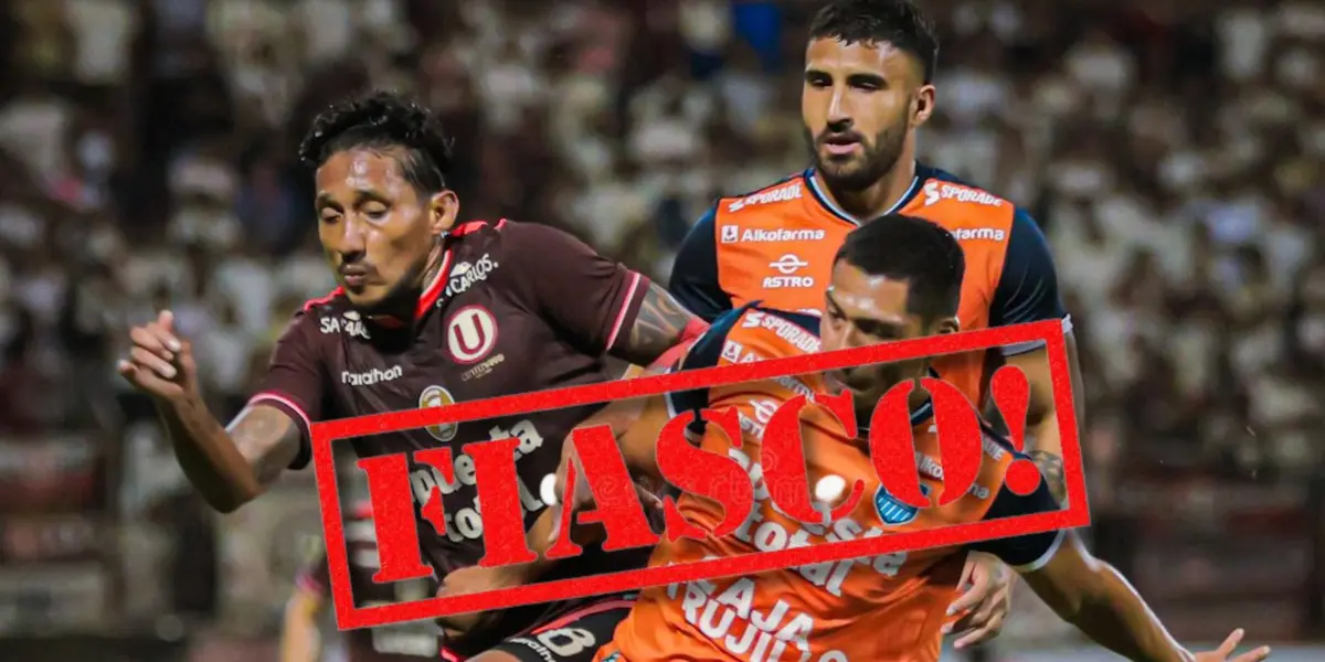 Canchita Gonzáles, Ballón y Barreto disputando una jugada en el UCV vs U de hoy