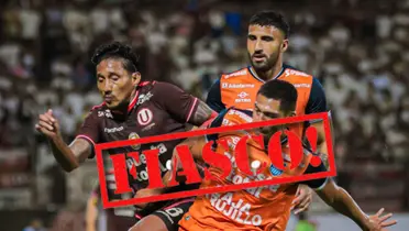 Canchita Gonzáles, Ballón y Barreto disputando una jugada en el UCV vs U de hoy