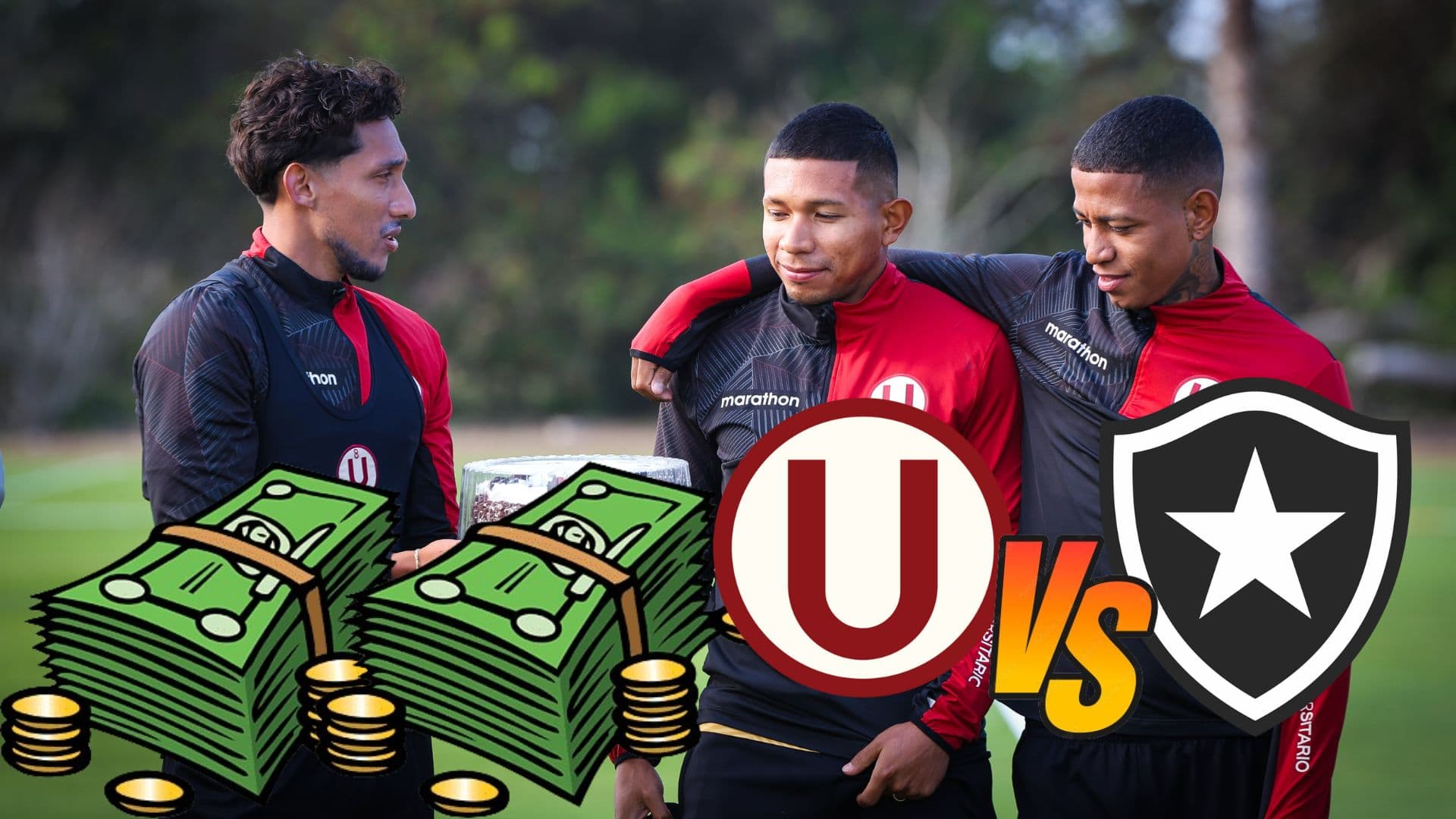 Canchita Gonzáles, Edison Flores y Andy Polo en las instalaciones de Campo Mar