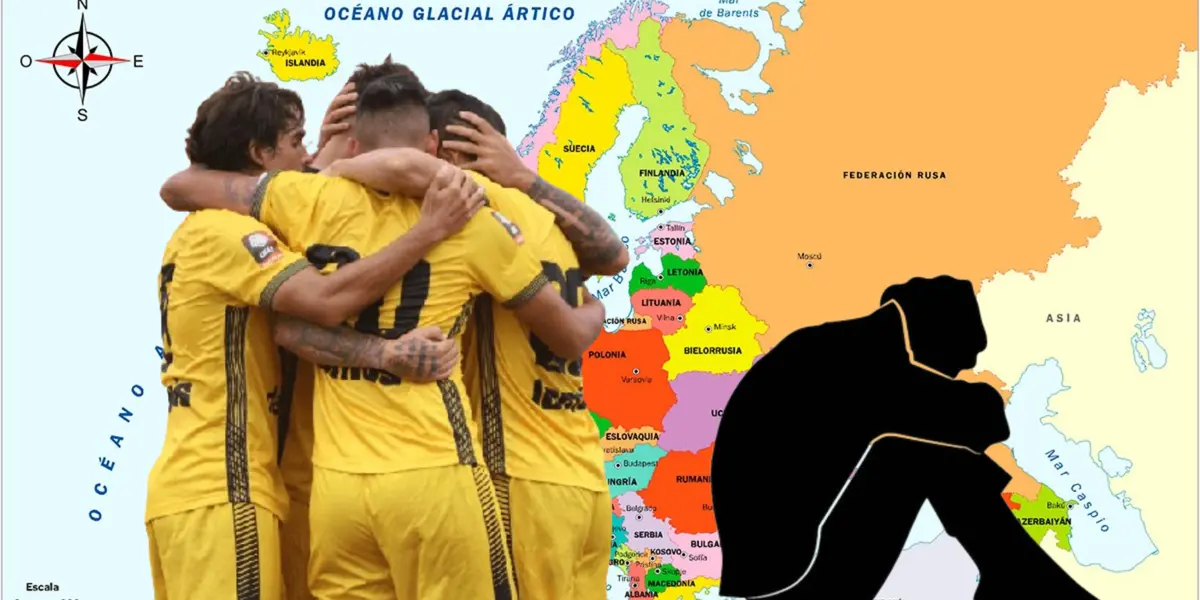 Cantolao celebrando, de fondo el mapa del continente europeo. FOTO: Del Mundo