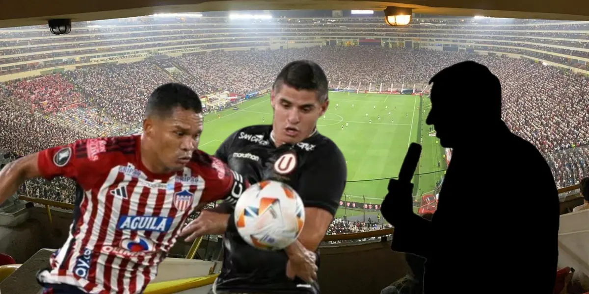 Carlos Bacca jugando ante Aldo Corzo. FOTO: Wikipedia