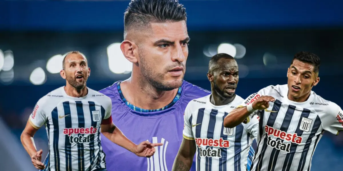 Carlos Zambrano, junto a Hernán Barcos, Ceciclio Waterman y Kevin Serna. FOTO: Fútbol Peruano