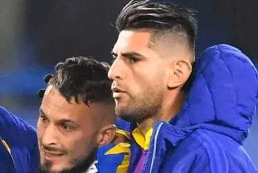 Carlos Zambrano sufrió un golpe bajo por parte de Benedetto en Boca Juniors