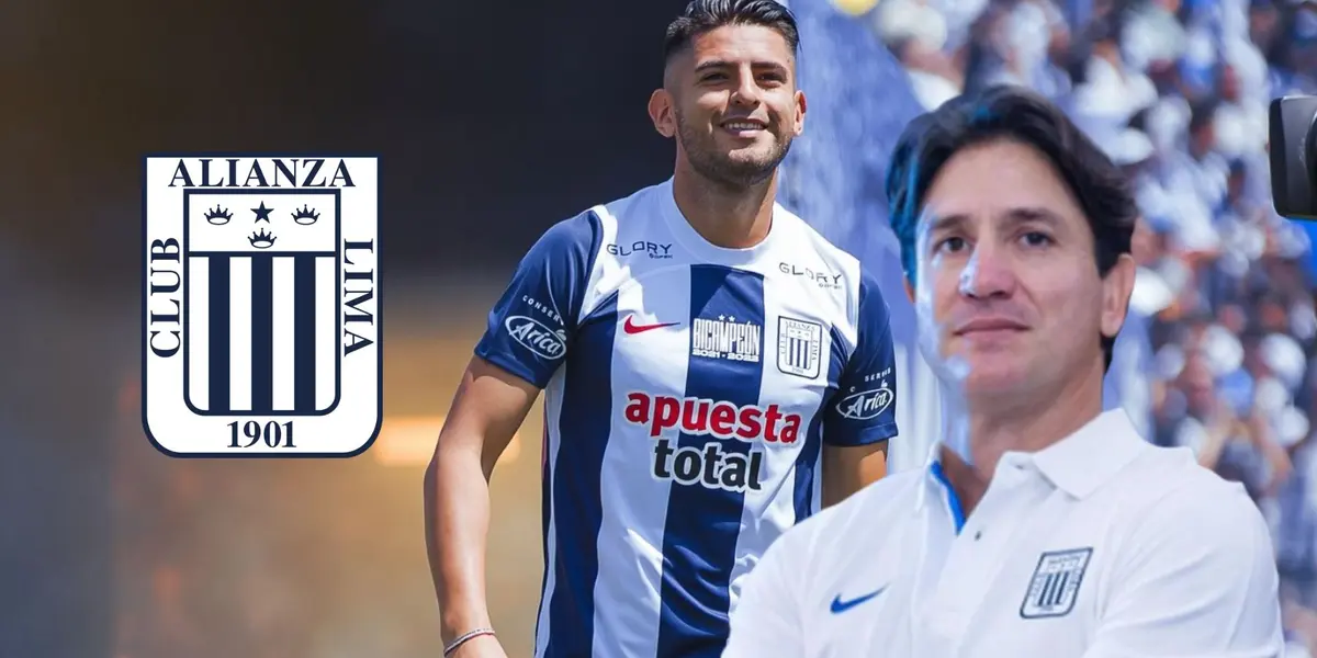 Carlos Zambrano y Bruno Marioni representando los colores de Alianza Lima