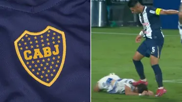 Carlos Zambrano y una falta no cobrada (Foto: Captura ESPN).