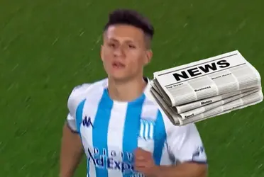 Catriel Cabello jugó un tiempo en la derrota de la ‘Academia’ ante River Plate