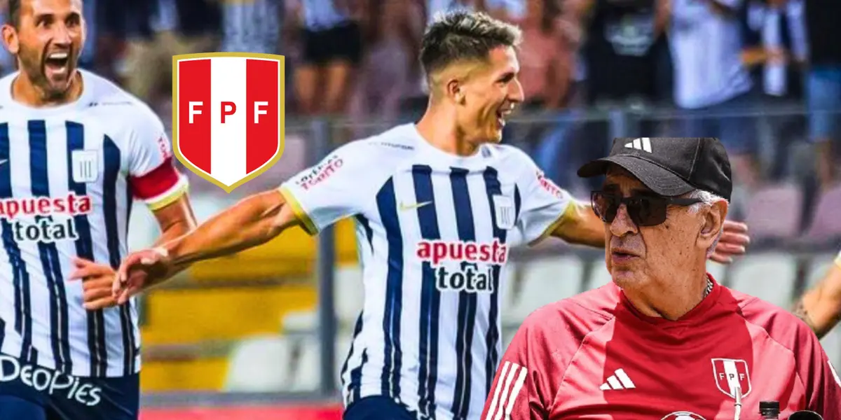 Catriel Cabellos, al lado Jorge Fossati.