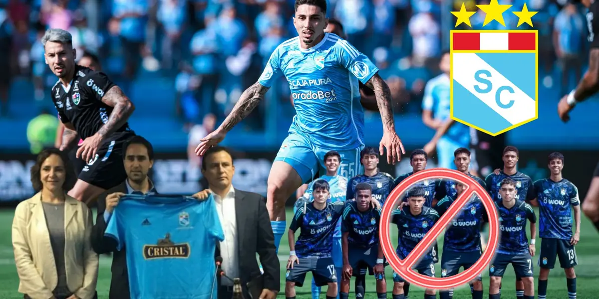 Cazonatti disputando una acción de juego vs Comercio, debajo Raffo y jugadores de la Reserva en Cristal