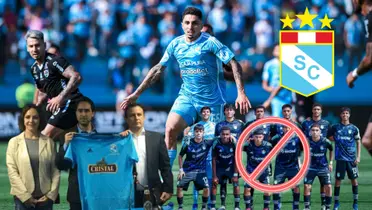 Cazonatti disputando una acción de juego vs Comercio, debajo Raffo y jugadores de la Reserva en Cristal