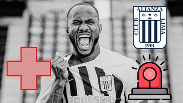 Cecilio Waterman gritando con la camiseta de Alianza Lima