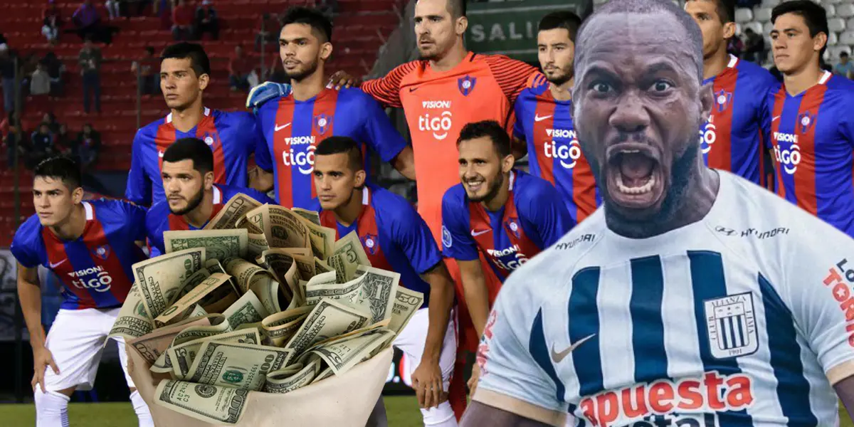 Cerro Porteño posando para la foto y Cecilio Waterman gritando