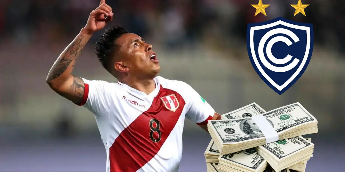 Christian Cueva celebrando con la Selección Peruana