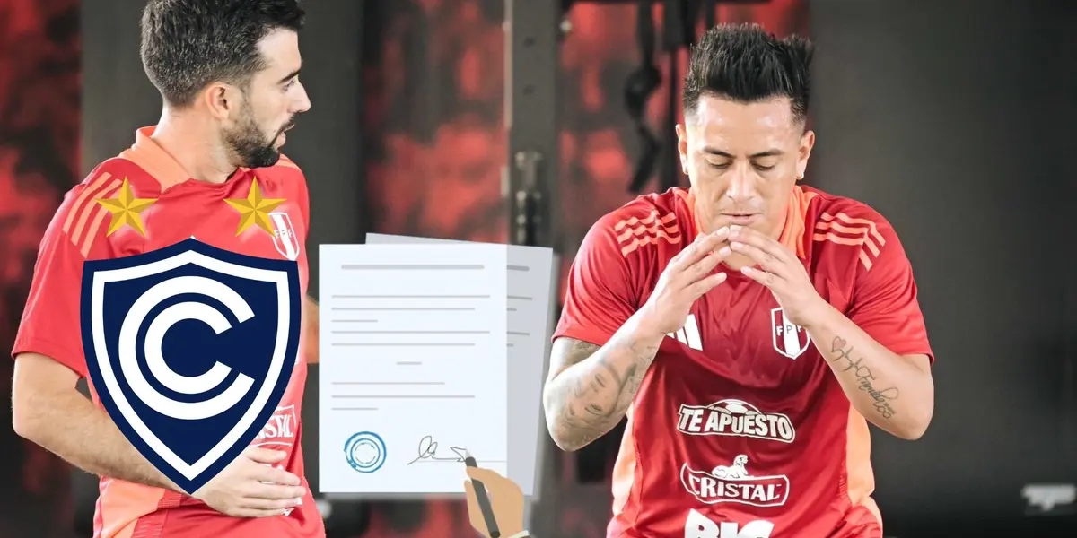 Christian Cueva entrenando en las instalaciones de Videna