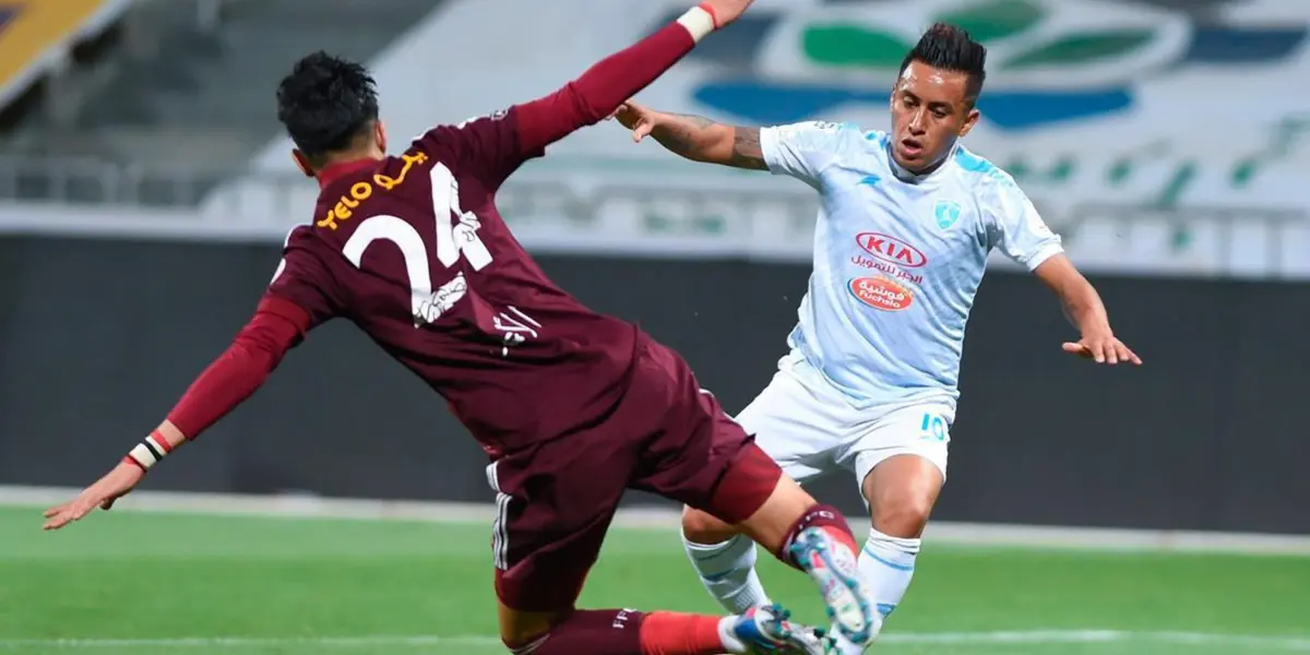 Christian Cueva fue titular en el Al Fateh, liderando el ataque del equipo en el terreno de juego, dando una asistencia