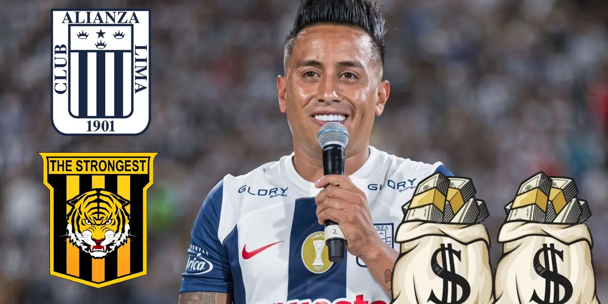 Christian Cueva hablando y vistiendo la camiseta de Alianza Lima