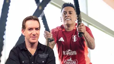 Christian Cueva haciendo ejercicio