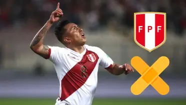 Christian Cueva señalando para arriba y vistiendo la camiseta de la Selección Peruana