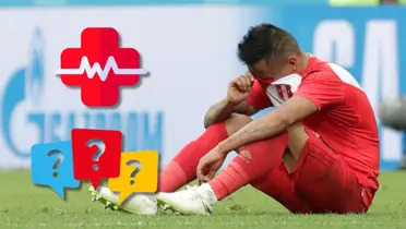 Christian Cueva sufriendo con la Selección Peruana en Rusia 2018