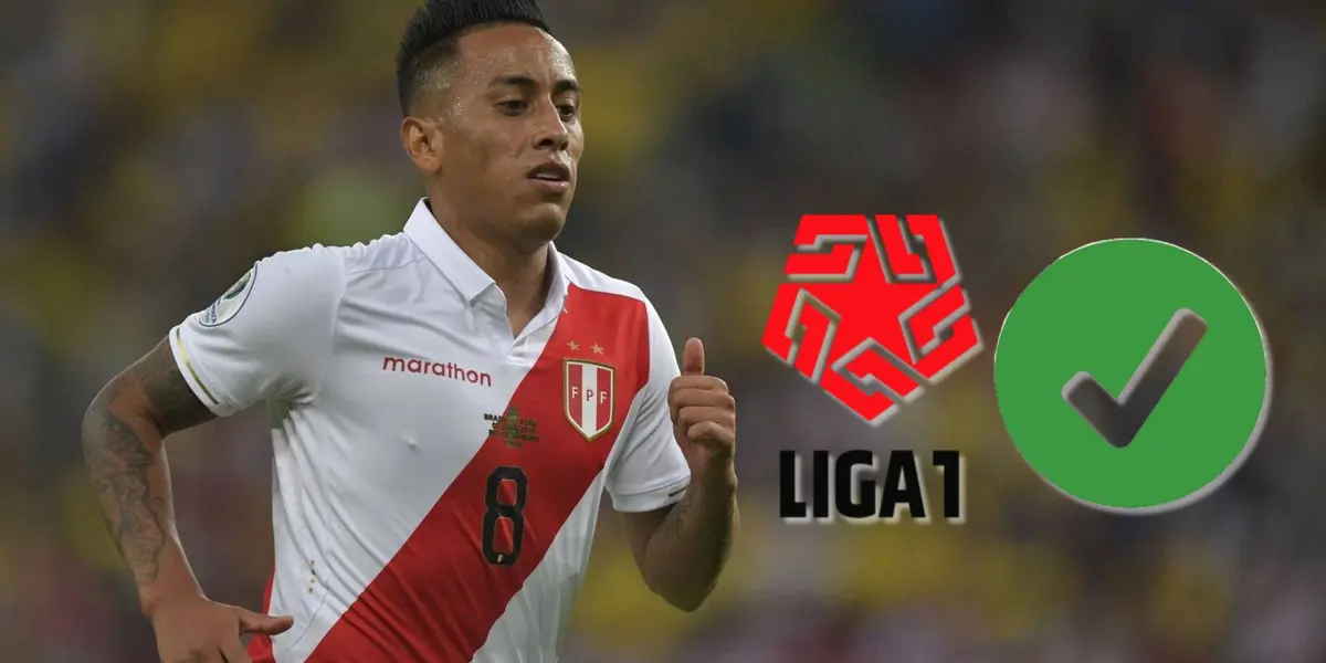 Christian Cueva vistiendo la camiseta de la Selección Peruana