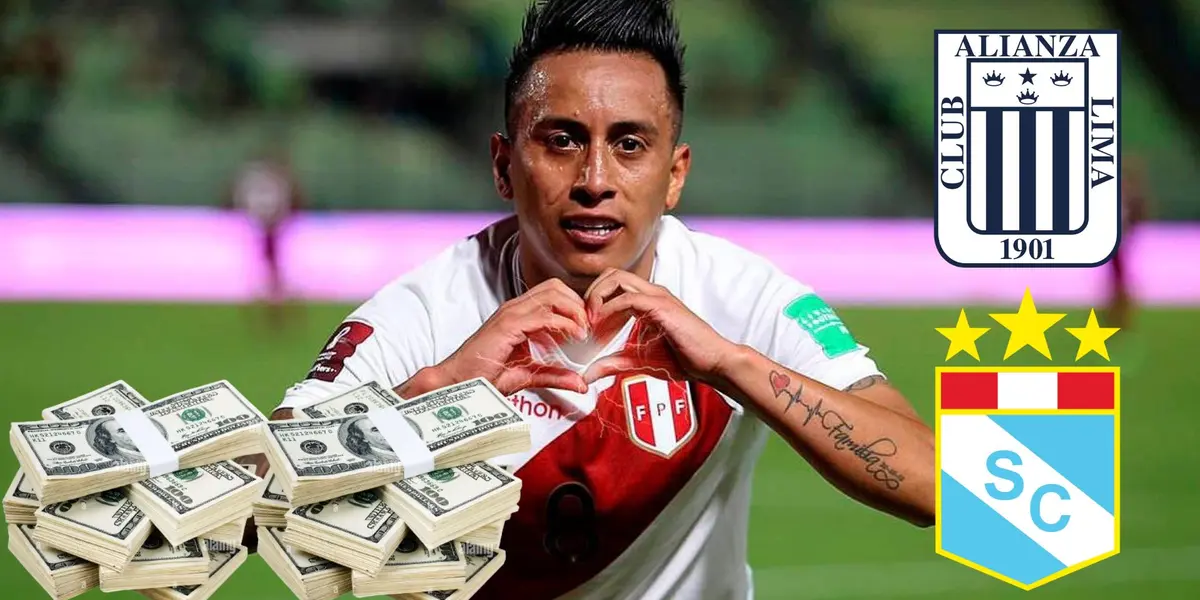 Christian Cueva vistiendo la camiseta de la Selección Peruana