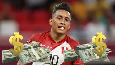 Christian Cueva vistiendo la camiseta de la Selección Peruana